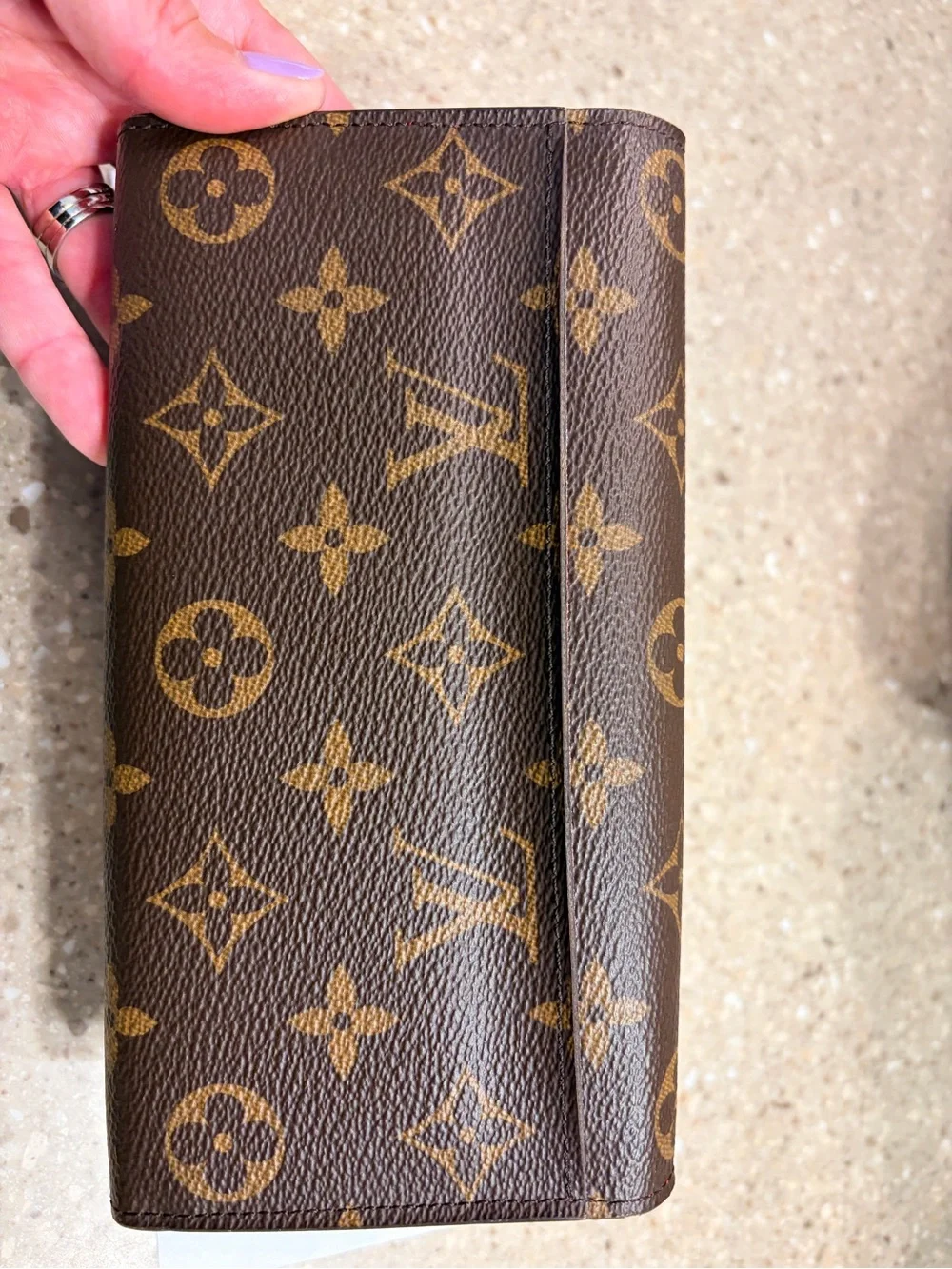 Louis Vuitton Sarah Monogram Canvas Envelope Wallet